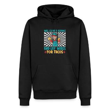 Electrician Electrical Engineer Electronics Technician - Men’s Premium Organic Hoodie - black - Front - Nico (187cm)