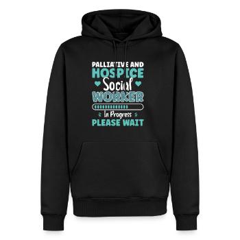 Travailleur en soins palliatifs et en soins palliatifs en cours - Sweat à capuche Premium bio Homme - noir - Devant - Nico (187cm)