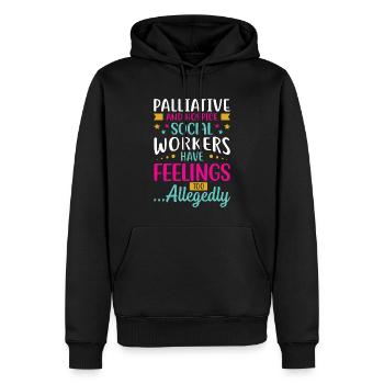 Travailleur social en soins palliatifs et en soins palliatifs - Sweat à capuche Premium bio Homme - noir - Devant - Nico (187cm)