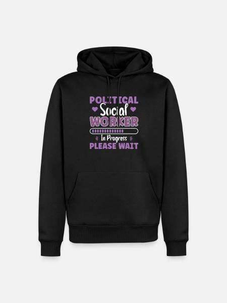 Political Social Worker In Progress - Herre Premium økologisk hoodie - sort