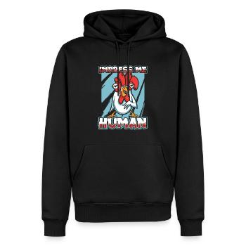 Chicken Farm Farmer Farmer Chicken Farmer - Men’s Premium Organic Hoodie - black - Front - Nico (187cm)