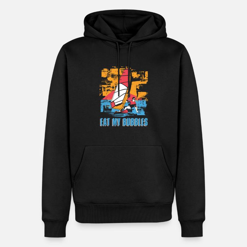 Windsurfing Windsurfen - Männer Premium Bio Hoodie - Schwarz