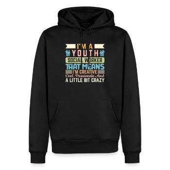 I Am A Youth Social Worker That Means - Männer Premium Bio Hoodie - Schwarz - Vorne - Nico (187cm)