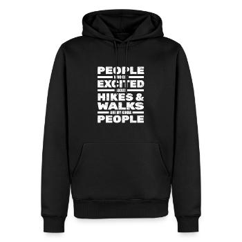 Randonnée Trekking Randonneurs - Sweat à capuche Premium bio Homme - noir - Devant - Nico (187cm)