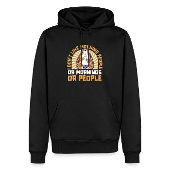 Tigre - Sweat à capuche Premium bio Homme - noir - Devant - Nico (187cm)