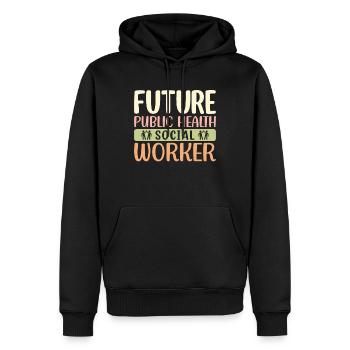 Future Public Health Social Worker - Men’s Premium Organic Hoodie - black - Front - Nico (187cm)