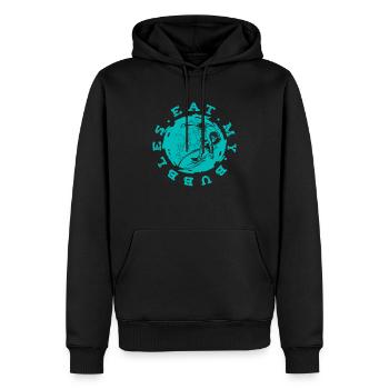 Surf Surfer Surfer - Sweat à capuche Premium bio Homme - noir - Devant - Nico (187cm)
