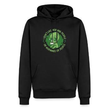 Alien Außerirdischer - Männer Premium Bio Hoodie - Schwarz - Vorne - Nico (187cm)