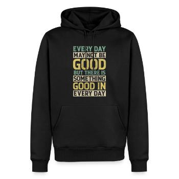 Motivate Inspire Encouragement Positivity Slogan - Männer Premium Bio Hoodie - Schwarz - Vorne - Nico (187cm)