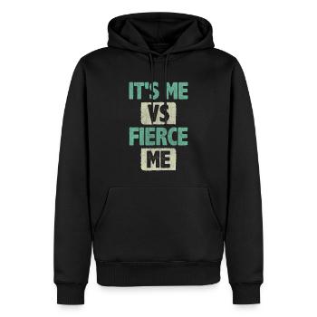 It's Me vs Fierce Me Inspire Encouragement - Männer Premium Bio Hoodie - Schwarz - Vorne - Nico (187cm)