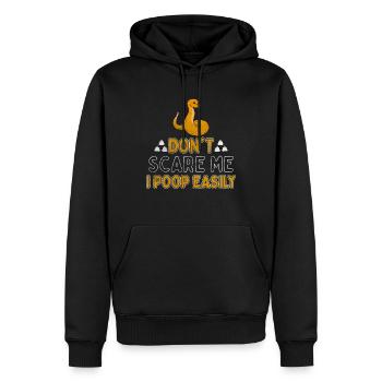 Don't Scare Me I Poop Easily Python Reptile - Männer Premium Bio Hoodie - Schwarz - Vorne - Nico (187cm)