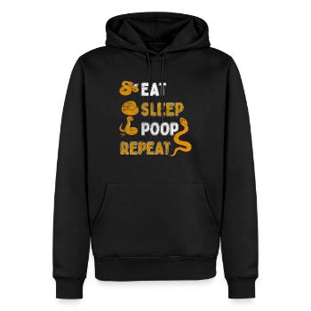 Snake Whisperer Python Boa Reptile Serpent Snake - Männer Premium Bio Hoodie - Schwarz - Vorne - Nico (187cm)