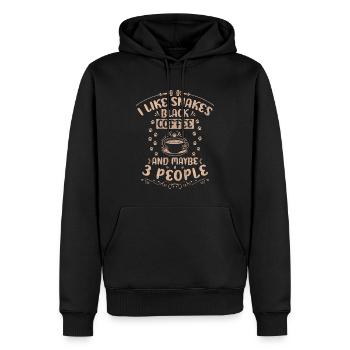 Snakes Black Coffee And Maybe 3 People Boa Coffee - Männer Premium Bio Hoodie - Schwarz - Vorne - Nico (187cm)