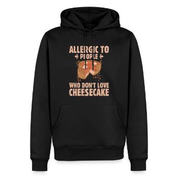 Allergic To People Who Don't Love Cheesecake Baker - Männer Premium Bio Hoodie - Schwarz - Vorne - Nico (187cm)