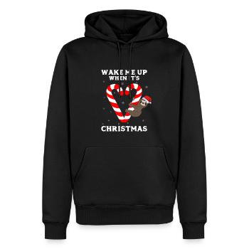 Sloth Loafers Cute sloth gift - Men’s Premium Organic Hoodie - black - Front - Nico (187cm)