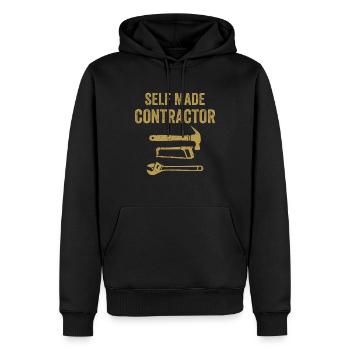 Self Made Contractor Construction Handyman Builder - Sweat à capuche Premium bio Homme - noir - Devant - Nico (187cm)