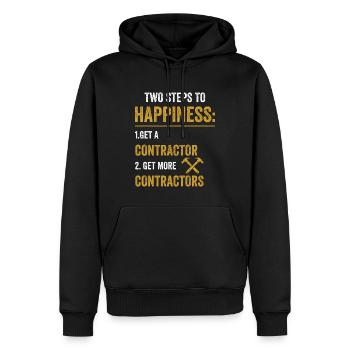 Entrepreneur général Construction Bricoleur Constructeur - Sweat à capuche Premium bio Homme - noir - Devant - Nico (187cm)