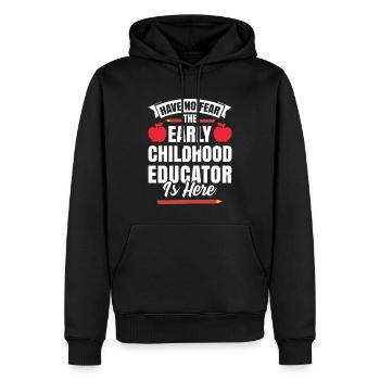 Have No Fear The Early Childhood Educator Is Here - Männer Premium Bio Hoodie - Schwarz - Vorne - Nico (187cm)