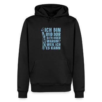 Parachutisme intérieur - Sweat à capuche Premium bio Homme - noir - Devant - Nico (187cm)