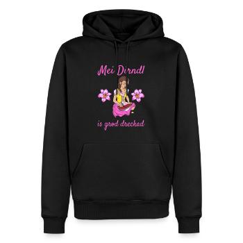 Damen Dirndl Ersatz Trachten Ersatz Bluse Kirmes - Männer Premium Bio Hoodie - Schwarz - Vorne - Nico (187cm)