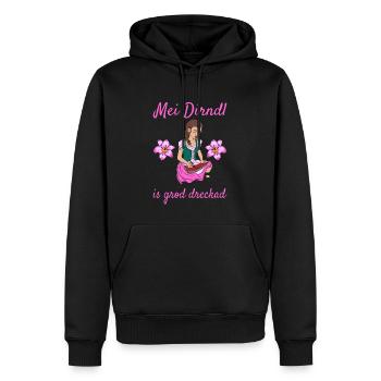 Damen Dirndl Ersatz Trachten Ersatz Bluse Kirmes - Männer Premium Bio Hoodie - Schwarz - Vorne - Nico (187cm)