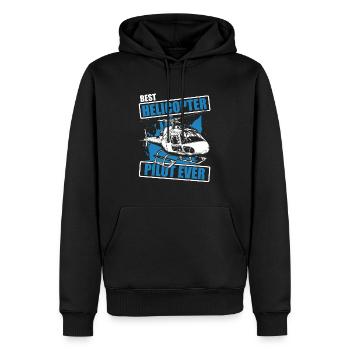 Helikopter Hubschrauber Pilot Heli - Männer Premium Bio Hoodie - Schwarz - Vorne - Nico (187cm)