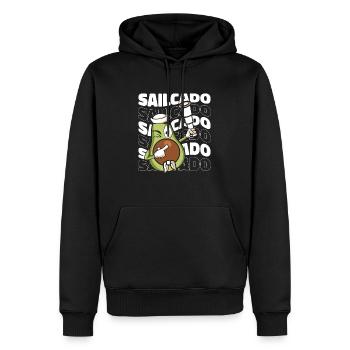 Voilier Voilier Sailor - Sweat à capuche Premium bio Homme - noir - Devant - Nico (187cm)