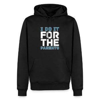 Hebamme Geburtshelfer - Männer Premium Bio Hoodie - Schwarz - Vorne - Nico (187cm)