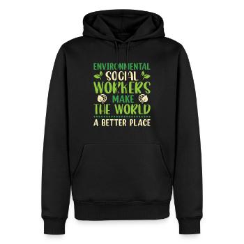 Environmental Social Worker Job Environmentalist - Männer Premium Bio Hoodie - Schwarz - Vorne - Nico (187cm)