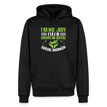 I'm No Lady I'm An Environmental Social Worker - Männer Premium Bio Hoodie - Schwarz - Vorne - Nico (187cm)
