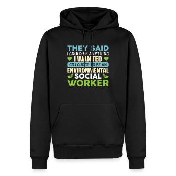 Environmental Social Worker Job Environmentalist - Männer Premium Bio Hoodie - Schwarz - Vorne - Nico (187cm)