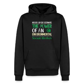 Environmental Social Worker Job Environmentalist - Männer Premium Bio Hoodie - Schwarz - Vorne - Nico (187cm)