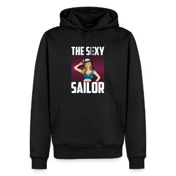 Seglen Segelboot Segler - Männer Premium Bio Hoodie - Schwarz - Vorne - Nico (187cm)