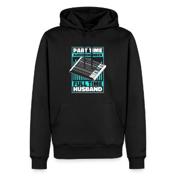 Tontechniker Sound Audio Engineer - Männer Premium Bio Hoodie - Schwarz - Vorne - Nico (187cm)