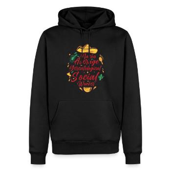 Nacho Travailleur social gérontologique moyen Mexicain - Sweat à capuche Premium bio Homme - noir - Devant - Nico (187cm)