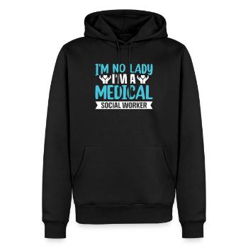 Medical Social Worker In Progress Job Occupation - Men’s Premium Organic Hoodie - black - Front - Nico (187cm)