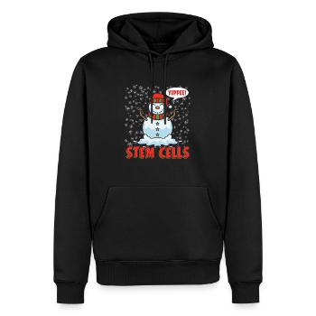 Biologiste scientifique en biologie - Sweat à capuche Premium bio Homme - noir - Devant - Nico (187cm)