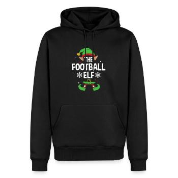 Elfe de cadeau de Noël de famille assorti de groupe - Sweat à capuche Premium bio Homme - noir - Devant - Nico (187cm)