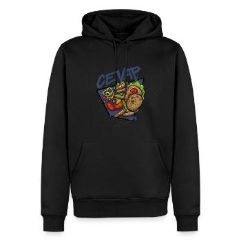 Cevap Serbian Grill Sausages Cevapi - Männer Premium Bio Hoodie - Schwarz - Vorne - Nico (187cm)
