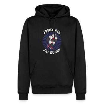 J'Peux Pas J'ai Rugby Joueur Maillot France Rugby - Männer Premium Bio Hoodie - Schwarz - Vorne - Nico (187cm)
