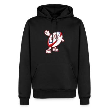 Dab Rugby Dab Joueur Maillot France Rugby - Sweat à capuche Premium bio Homme - noir - Devant - Nico (187cm)