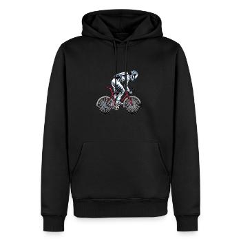 Vélo de route Vélo de route Cyclisme Cycliste - Sweat à capuche Premium bio Homme - noir - Devant - Nico (187cm)