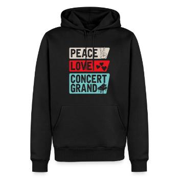 Concert Grand Instrumentistes de Musique - Sweat à capuche Premium bio Homme - noir - Devant - Nico (187cm)