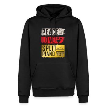 Split Piano Musical Instrument Pianists - Men’s Premium Organic Hoodie - black - Front - Nico (187cm)