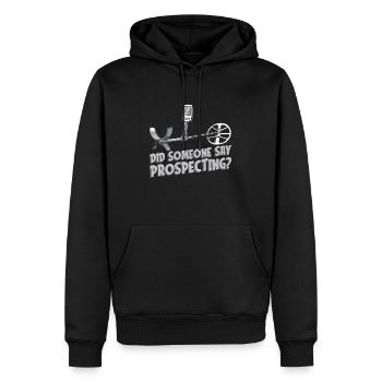 Prospecteur - Sweat à capuche Premium bio Homme - noir - Devant - Nico (187cm)