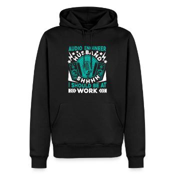 Tontechniker Sound Audio Engineer - Männer Premium Bio Hoodie - Schwarz - Vorne - Nico (187cm)