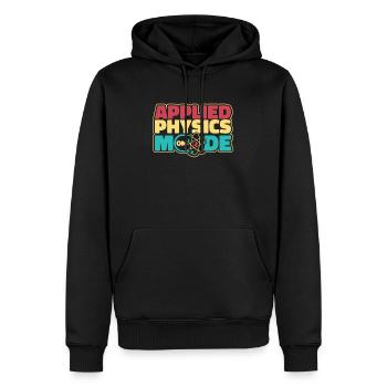 Physicien physicien - Sweat à capuche Premium bio Homme - noir - Devant - Nico (187cm)