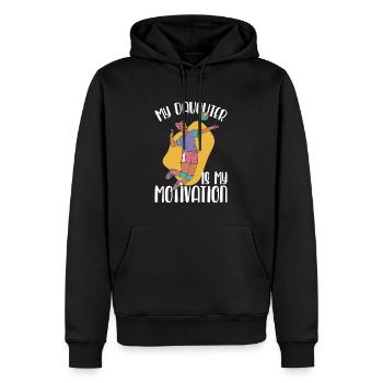 Volleyball Volleyball de plage - Sweat à capuche Premium bio Homme - noir - Devant - Nico (187cm)
