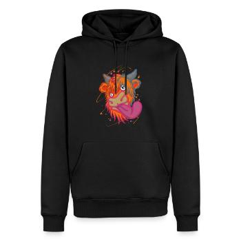 Scottish Highland Cow Cattle Cow Whisperer Farming - Männer Premium Bio Hoodie - Schwarz - Vorne - Nico (187cm)