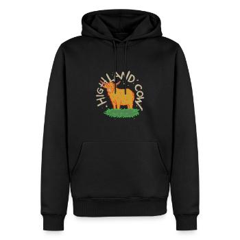 Scottish Highland Cow Cattle Cow Whisperer Farming - Männer Premium Bio Hoodie - Schwarz - Vorne - Nico (187cm)